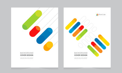 Background Cover design templates for brochure, magazine, flyer, booklet, annual report. Creative modern bright background with colorful circles and round shapes