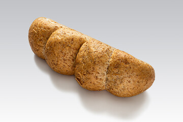 Loaf of bread made of wheat and oat flour