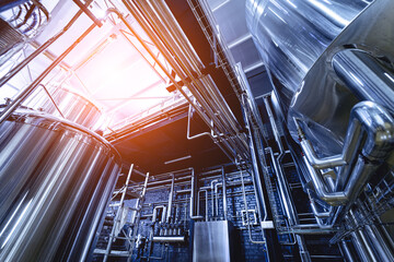 Craft beer brewing equipment in privat brewery