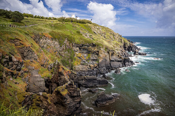 Fototapeta na wymiar Cliffs at Lizard Point, Cornwall, England