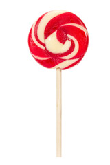 Sweet lollipop red colors isolated on white