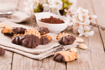 Butter cookies with chocolate.