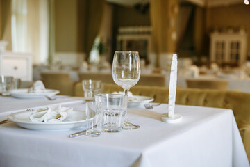 table set for a dinner