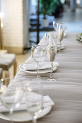 table set for a wedding reception