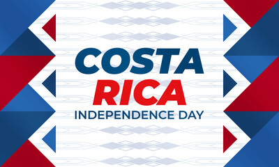 Costa Rica Independence Day is celebrated on September 15th. Poster, banner, background design. 