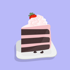 Strawberry chocolate cake