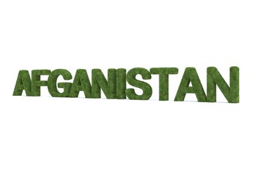 3d rendering of Afganistan word isolated on white background