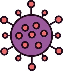 Virus Line filled Vector Line Icon Design