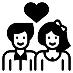 couple glyph icon