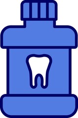 Mouth Wash Line Inverted Vector Line Icon Design