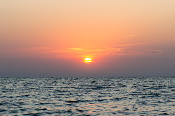 Early in the morning. Sea and sky at dawn