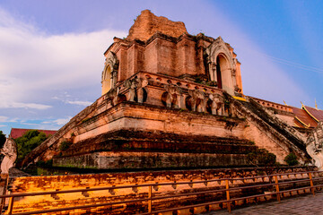Wat Chedi Luang and pagoda, Chiang Mai Province, Thailand. © wasanajai