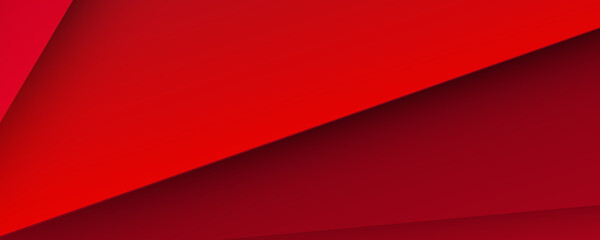 Simple red banner background with modern concept and 3d wave layers