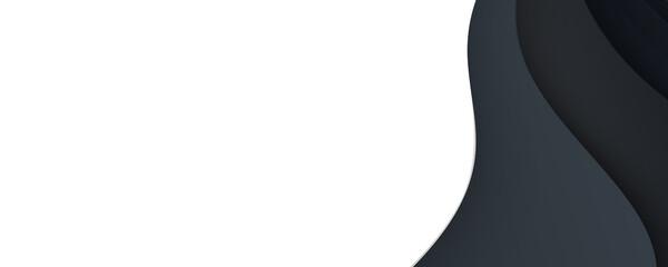 Black banner isolated background with white space for text. Minimal geometric background. Vector abstract background texture design, bright poster, banner