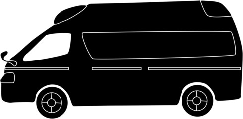 救急車のシルエット素材