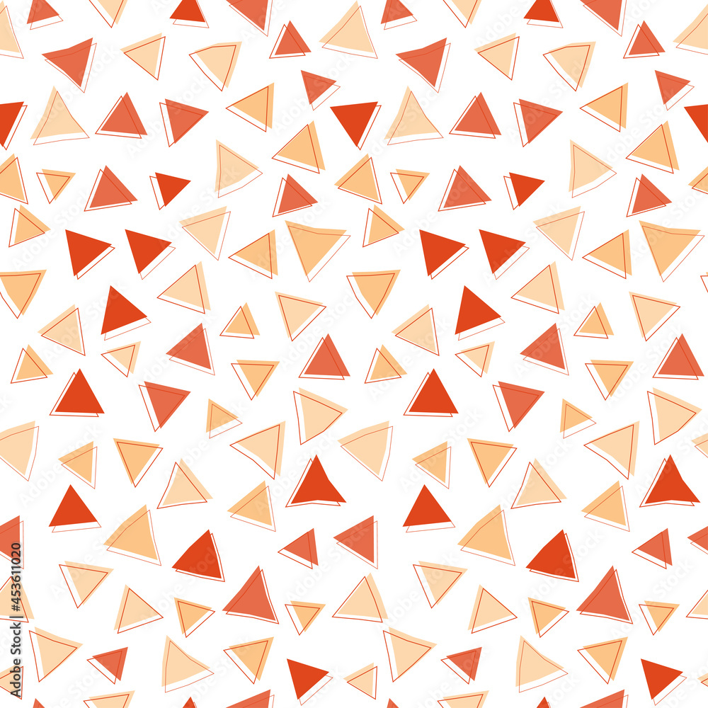 Poster abstract red triangle shape seamless pattern background