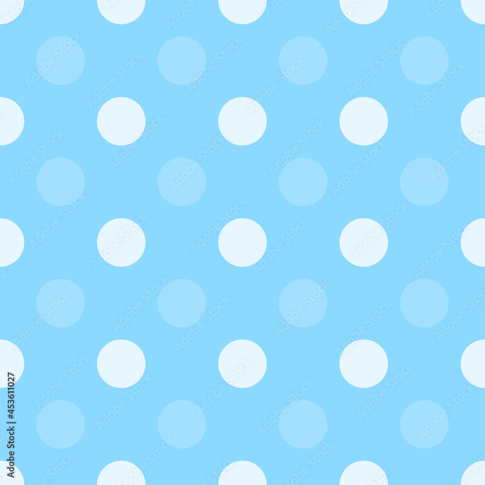 Poster blue dots half drop repeat seamless pattern background