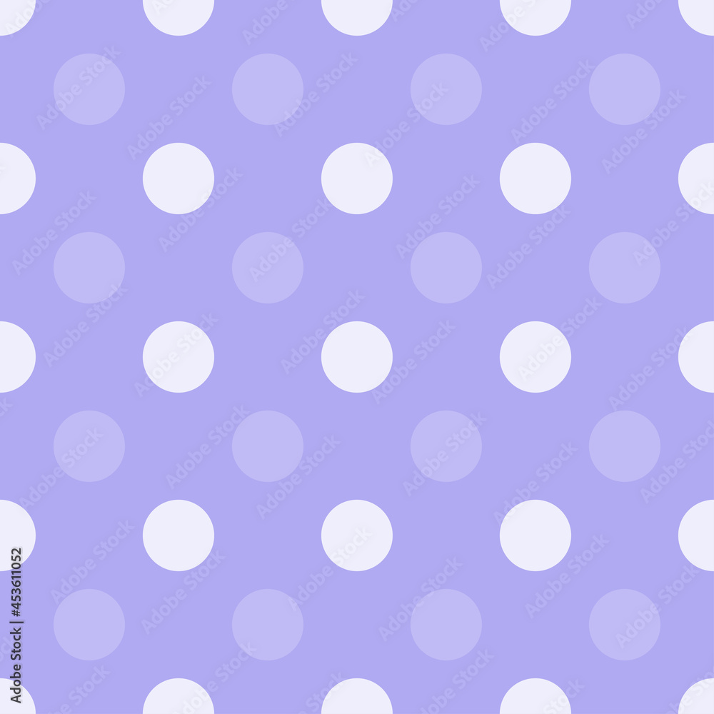 Poster purple dots half drop repeat seamless pattern background