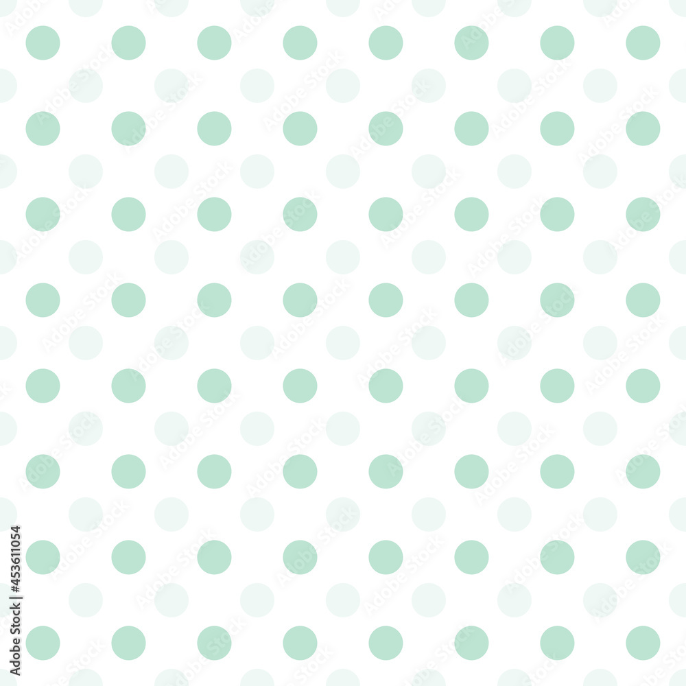 Poster small green dots half drop repeat seamless pattern background