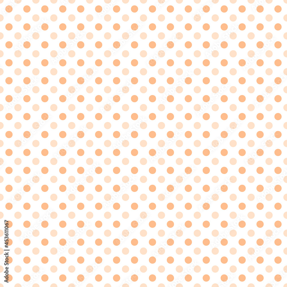 Poster tiny orange dots half drop repeat seamless pattern background