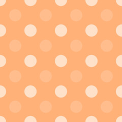 Orange dots half drop repeat seamless pattern background