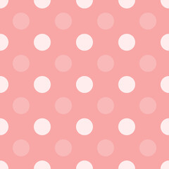 Pink dots half drop repeat seamless pattern background