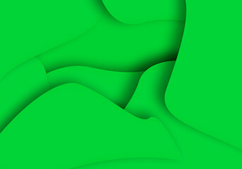 Fondo abstracto de capas verde superpuestas.