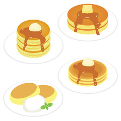 パンケーキとホットケーキセット