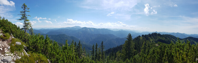 Bergpanorama Weitblick und Aussicht in luftiger Höhe