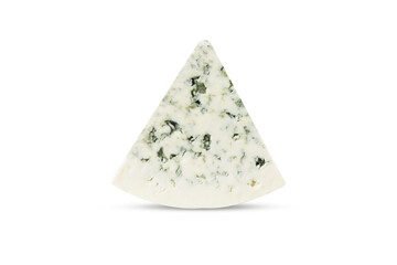 Blue cheese on isolated white background