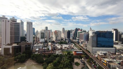 Fototapeta na wymiar View from tall buildings in Thailand