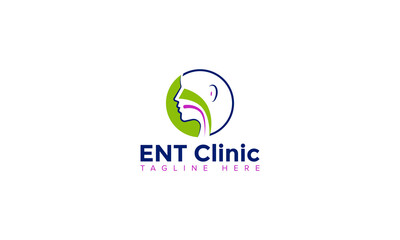 Ear Nose Throat Clinic Logo Vector Template