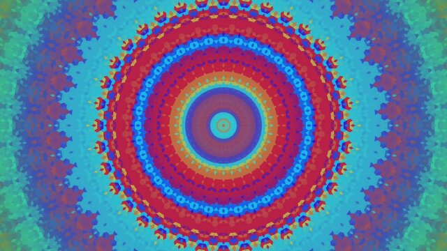 Abstract Kaleidoscope Mandala Digital Video Art