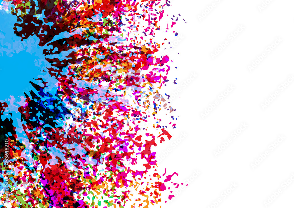 Poster abstract vector splatter multicolor on isolated background design. illustration vector design.