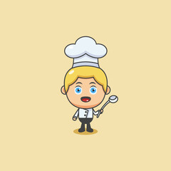 cartoon chef with a spoon