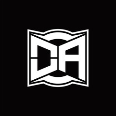 OA Logo monogram with abstract shape design template