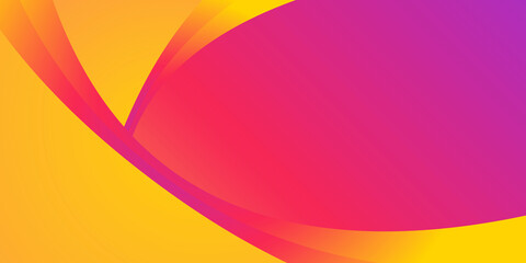 Orange yellow pink vibrant gradient presentation background. Abstract background with connecting wave and lines. Technology graphic design and network connection concept