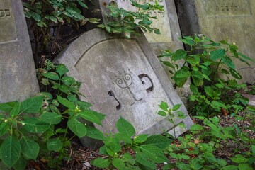 Velyki Mosty, Ukraine - july, 2021: the ruins of Synagogue in Velyki Mosty.	