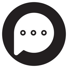Obraz premium speech bubble glyph icon