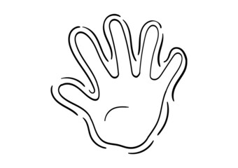 Fototapeta na wymiar hand drawn palm illustration with simple design