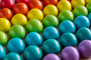 Creative wooden rainbow background