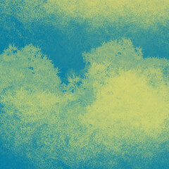 Fototapeta na wymiar yellow spray frost on a blue background