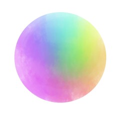 Illustration circle rainbow watercolor on isolated white background. Symbol of LGBT.