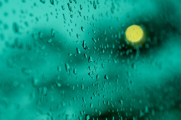 water on mirror, rainy day, abstract background