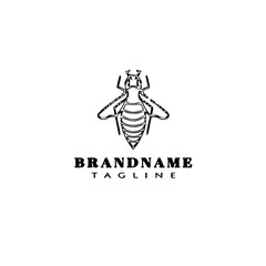 Fototapeta premium bee logo icon design black isolated vector illustration