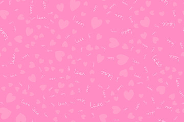 Love seamless pattern background with hearts. Vector Illustration