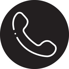 telephone glyph icon