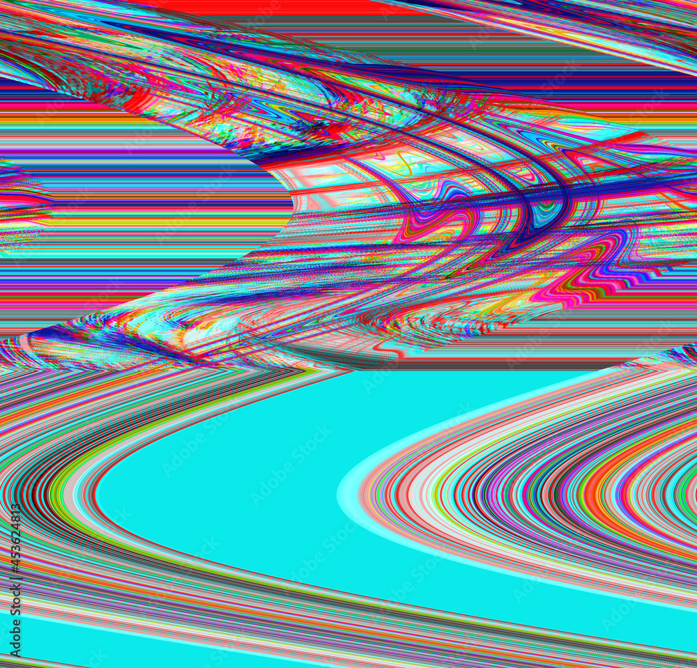 Poster glitch psychedelic background old tv screen error digital pixel noise abstract design photo glitch t