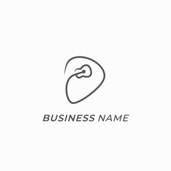 logo creative guitar finger picking line