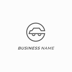 logo creative line car and tires